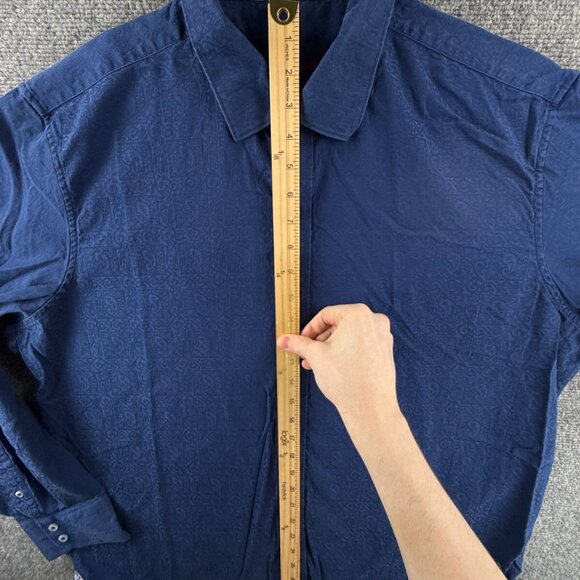 Robert Graham Blue 2XL Classic Fit Button Up Shirt Cotton Long Sleeve Paisley - Picture 3 of 14